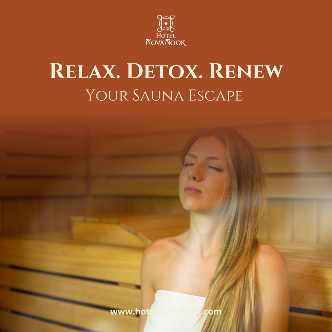 Private men’s and women’s sauna rooms for relaxation and detox in Boudha wellness center, Kathmandu