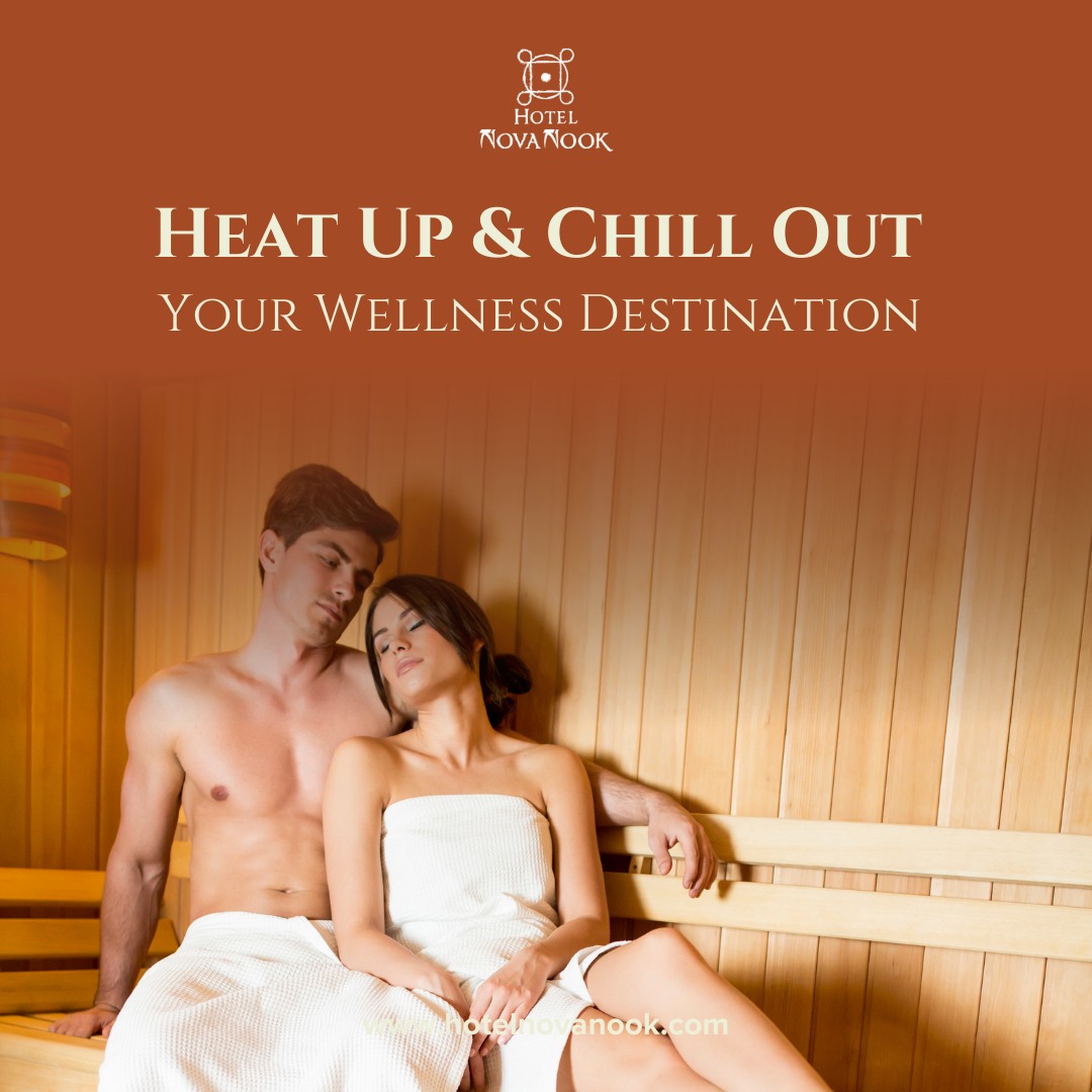 "Private sauna and steam room facility with dining options in Boudha, Kathmandu
